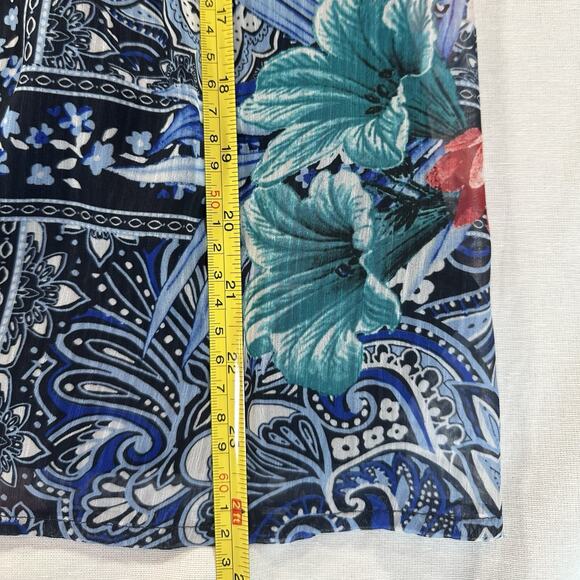 CJ Banks Sleeveless Top Floral Asian Print Camisole Liner Size X‎ - Picture 4 of 9